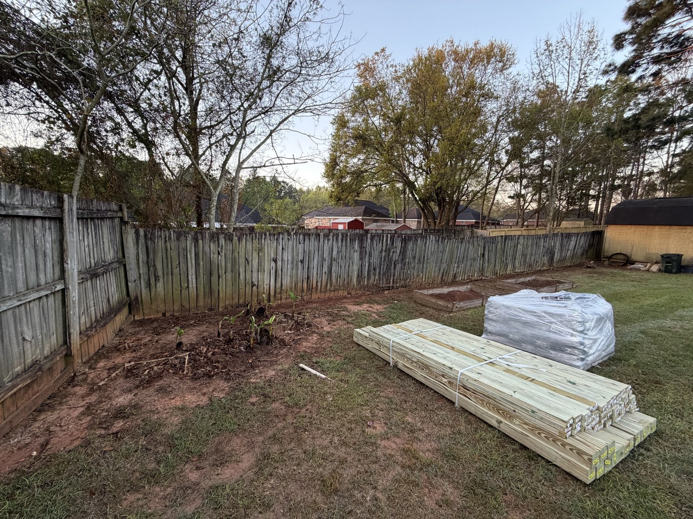 Fence Installation before