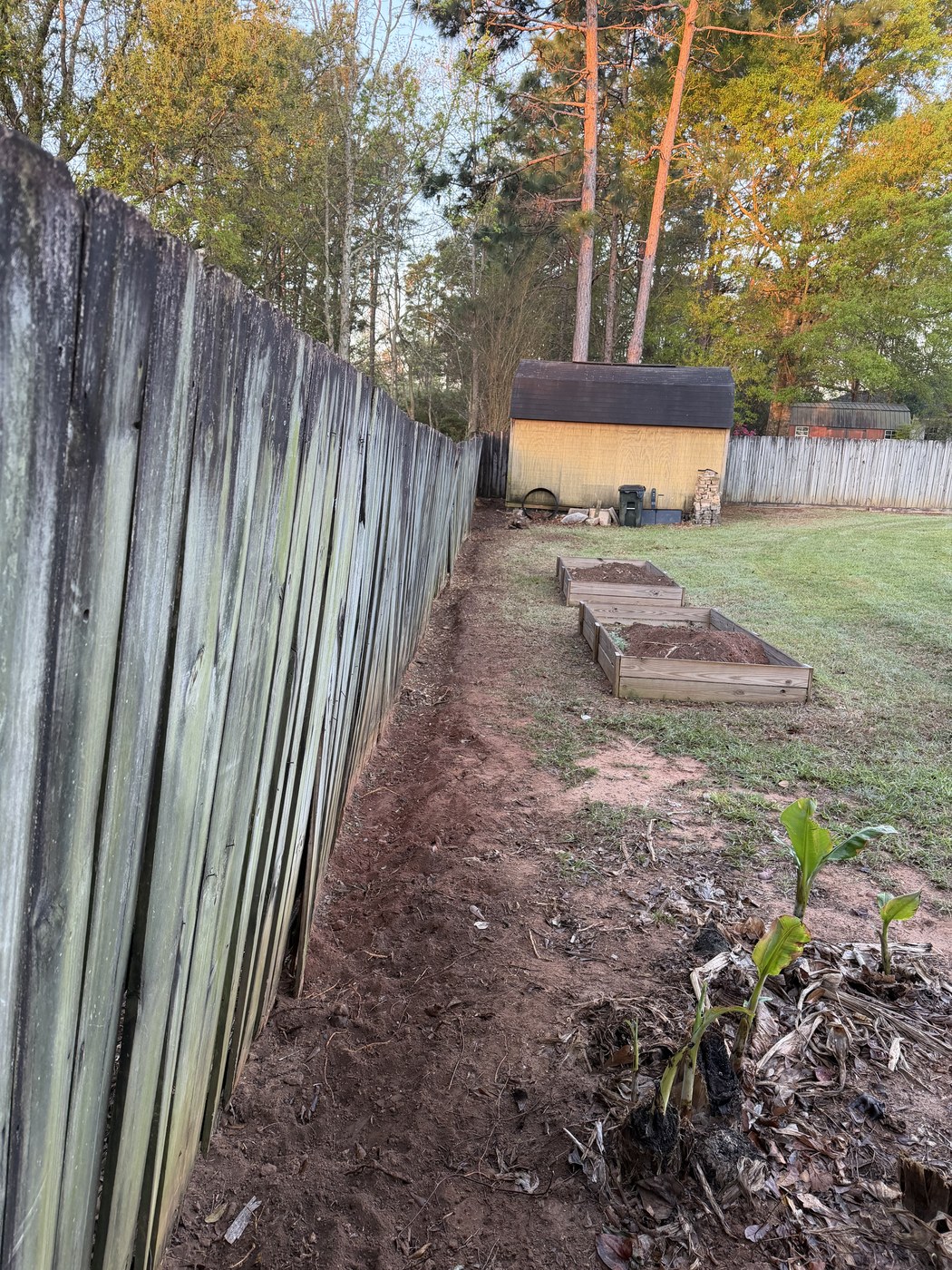 Fence Installation before