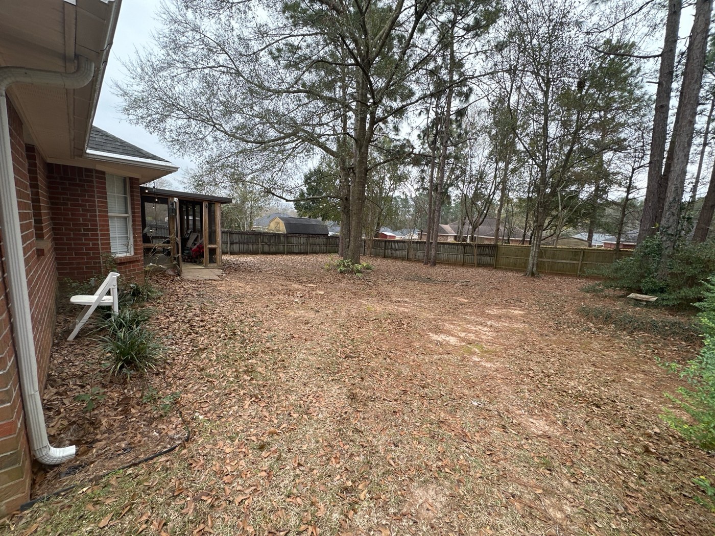 Patio Build before