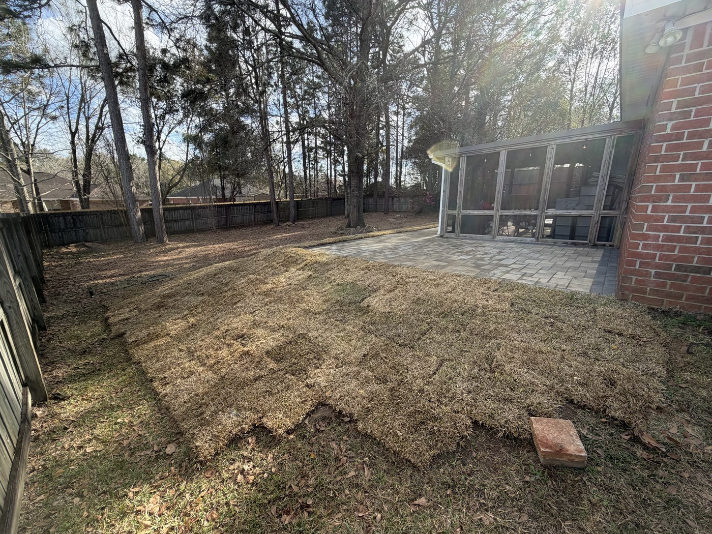 Patio Build after