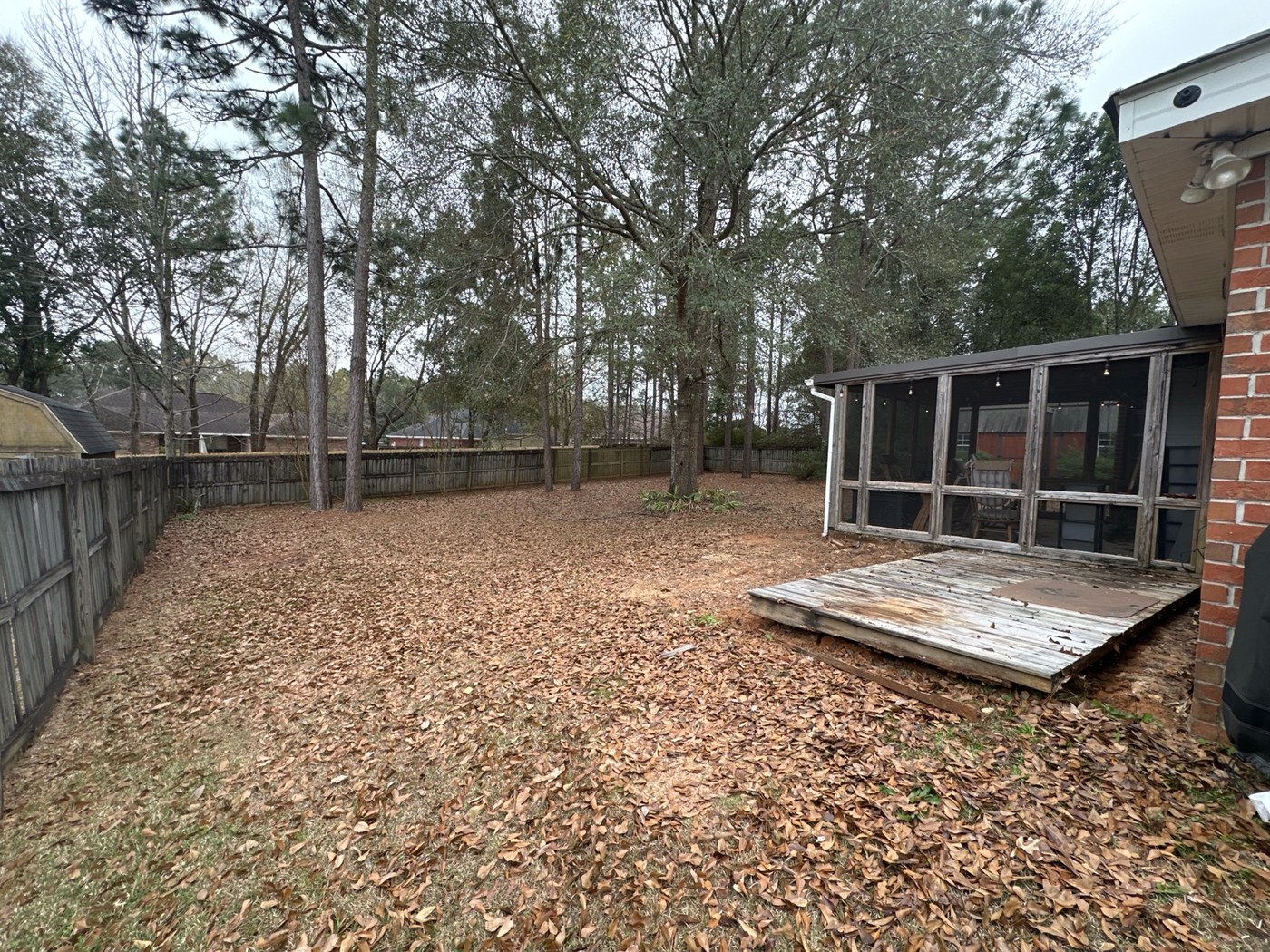 Patio Build before