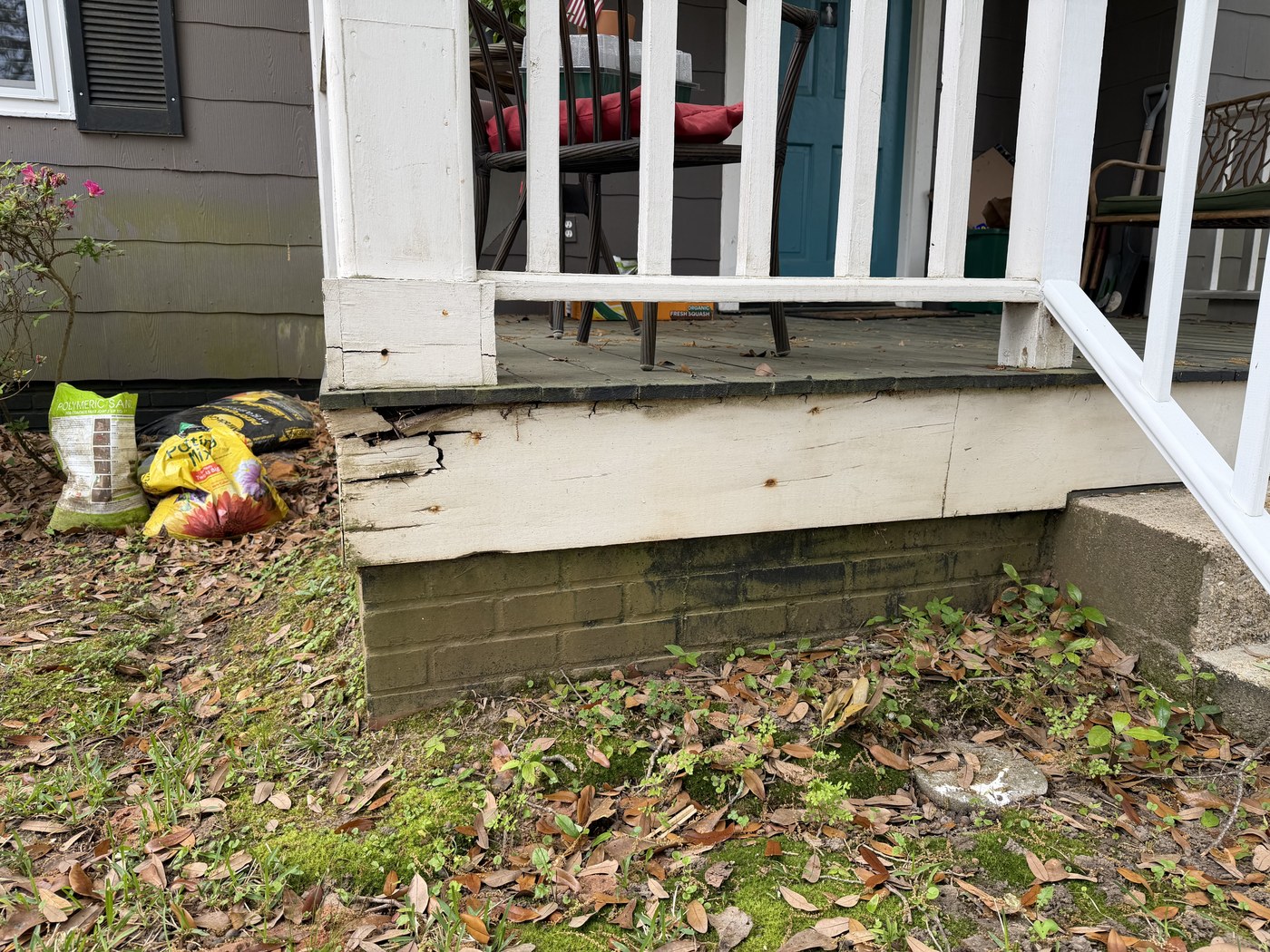 Porch Repair before