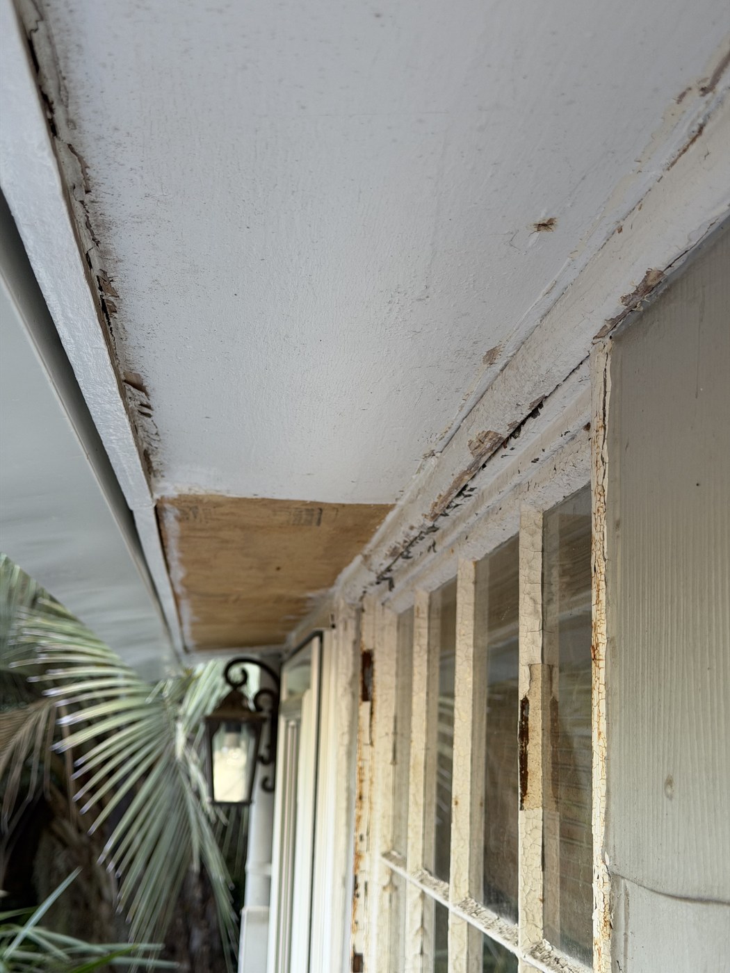Soffit Painting before