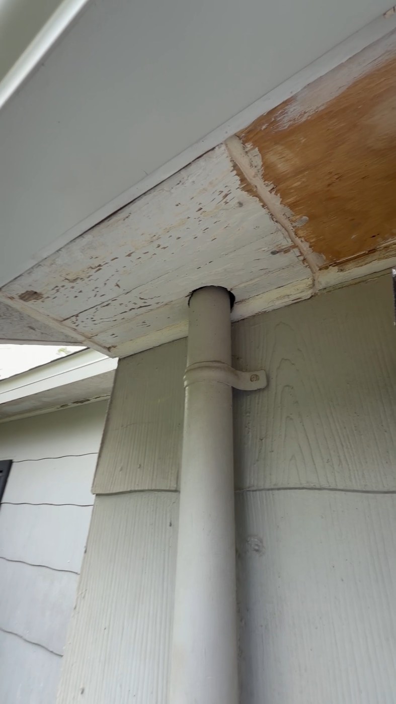 Soffit Painting before